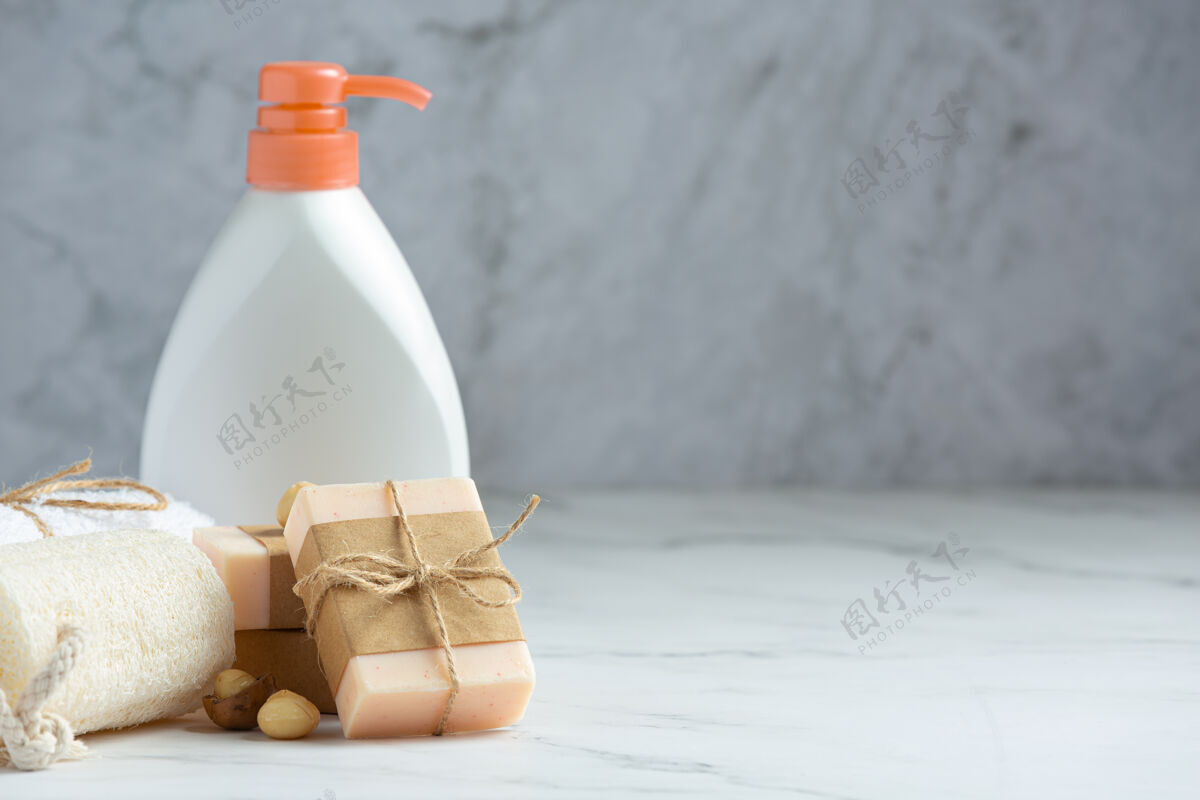 瓶子澳洲坚果香皂护肤治疗药物皮肤混合
