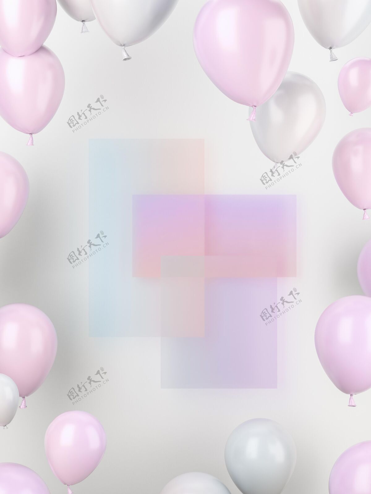 垂直粉色和白色的气球庆祝聚会气球