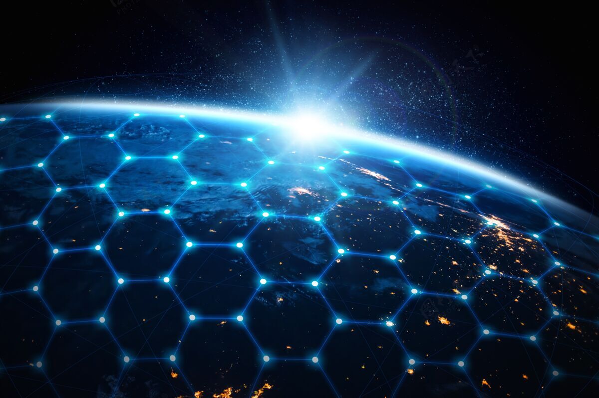 5g全球网络连接 用创新的感知线覆盖地球全球信息通信