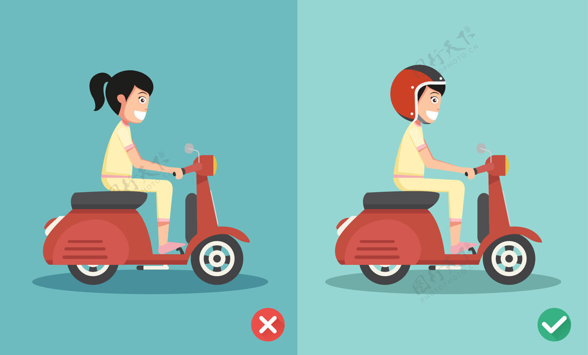 模式正确和错误的骑行方式 以防止车祸活动成人当代