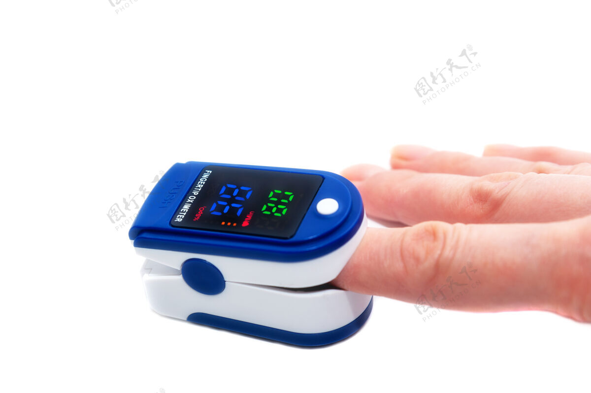 心脏脉搏血氧仪用来测量脉搏率和氧气水平评级病人工具