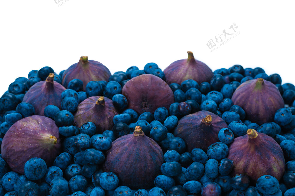 李子蓝莓 无花果 覆盆子背景.top查看健康质地水果
