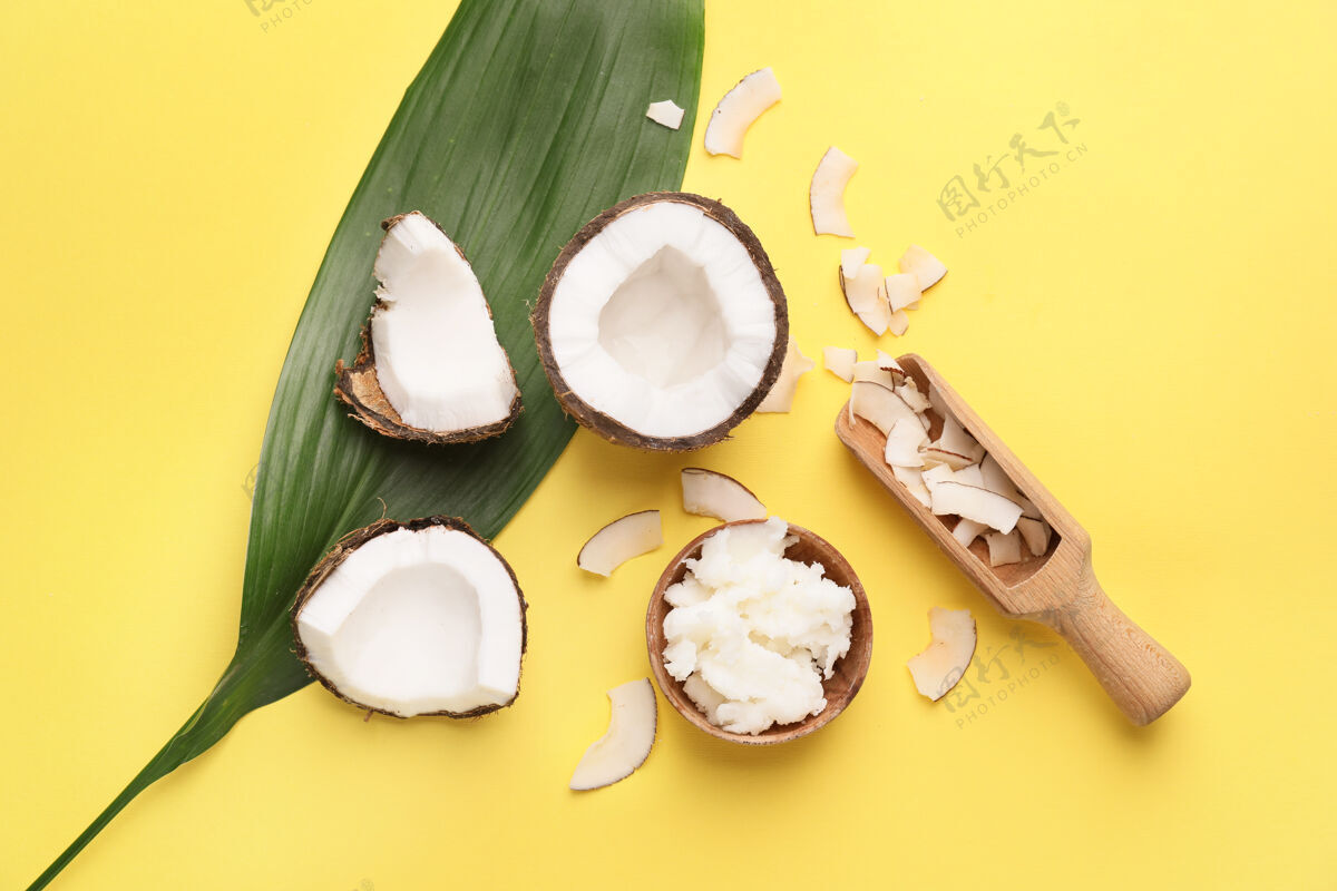 食物用不同的椰子组成产品的颜色椰子护理提取物