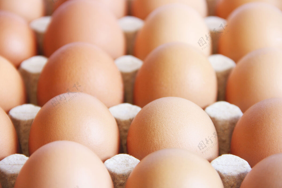 鸡蛋托盘装满了鸡蛋鸡蛋闭合鲜花早餐季节