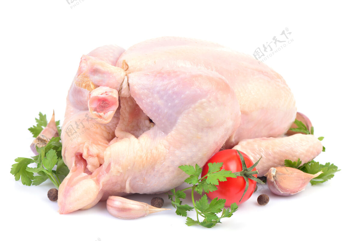鸡肉白底蔬菜鲜鸡超市食品杂货晚餐