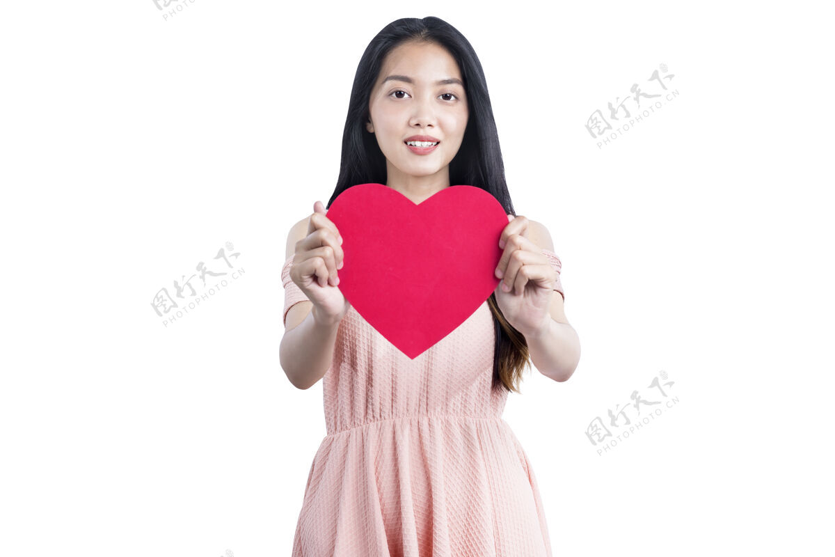 女人亚洲女人拿着红心隔着白墙欢乐女性日