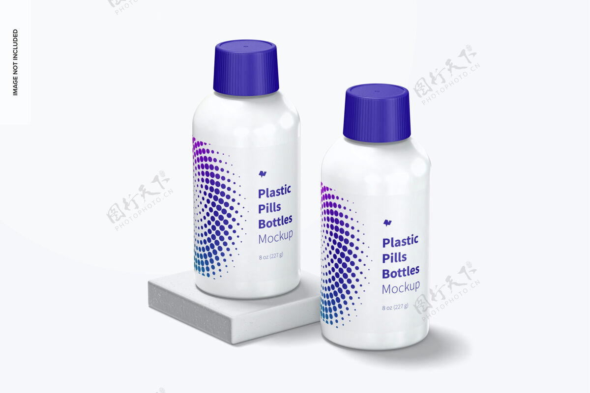 药丸塑料药瓶模型 打开了实验室塑料瓶品牌