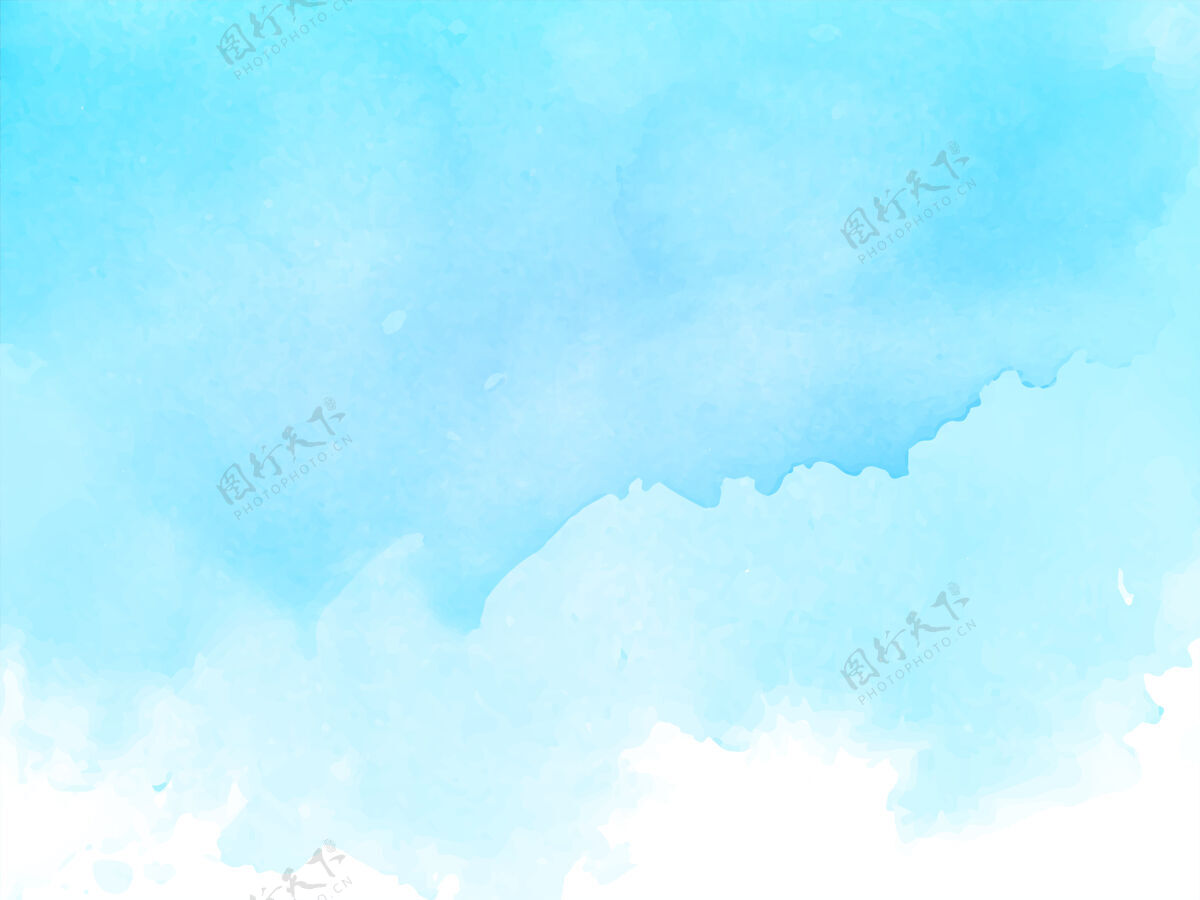 画笔柔和的蓝色水彩纹理背景色彩笔划喷溅