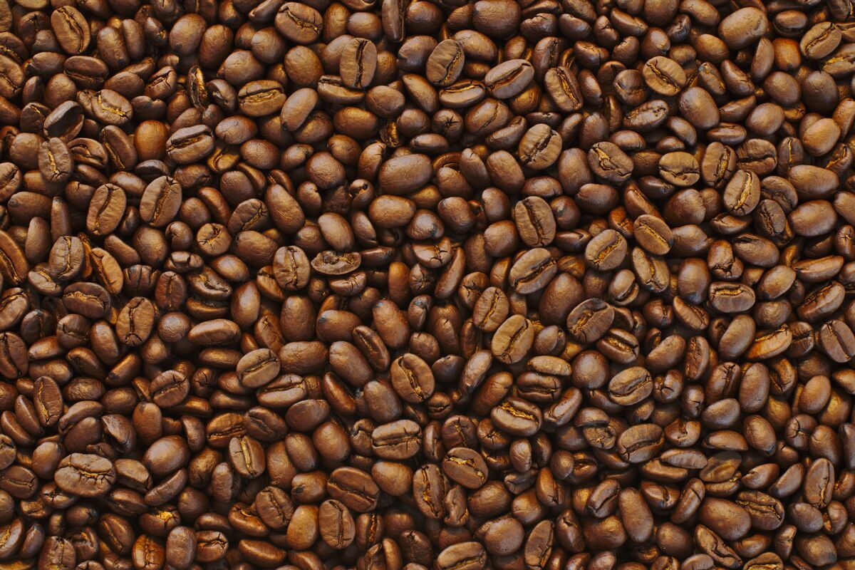 味道美丽的特写镜头棕色新鲜的黑咖啡豆谷物休息配料
