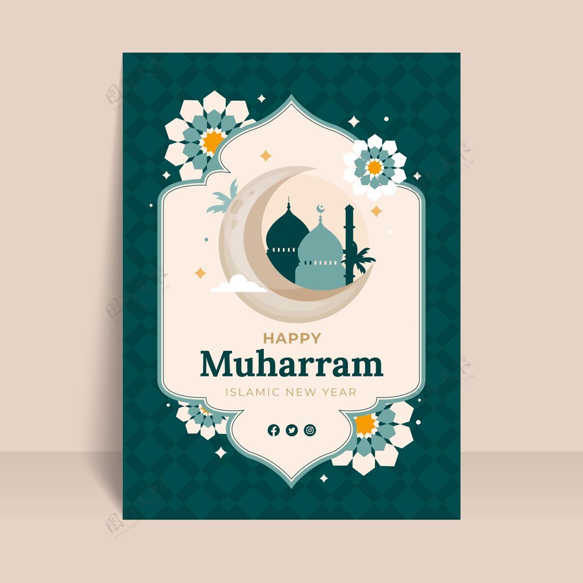 平面设计平面muharram垂直海报模板海报模板穆哈拉姆活动