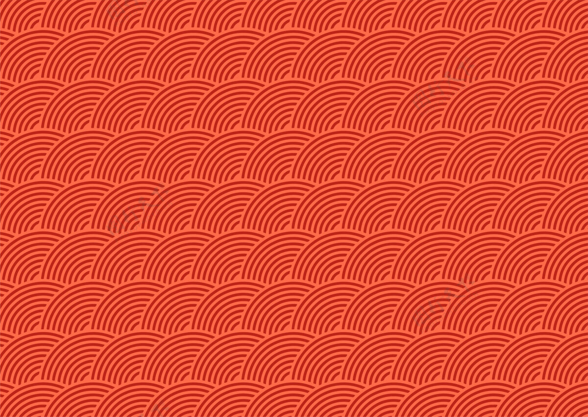橙色图案背景与日本主题设计线条日本抽象