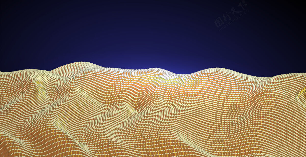 闪烁无数块的矩阵 金色的纹理 云计算阵列结构互联网