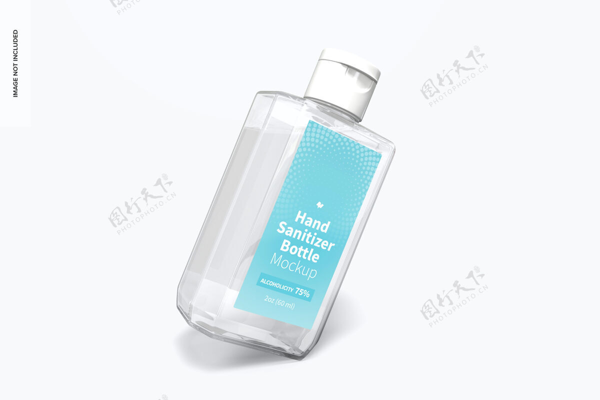 卫生60毫升洗手液瓶模型 倾斜塑料瓶洗手液医疗保健