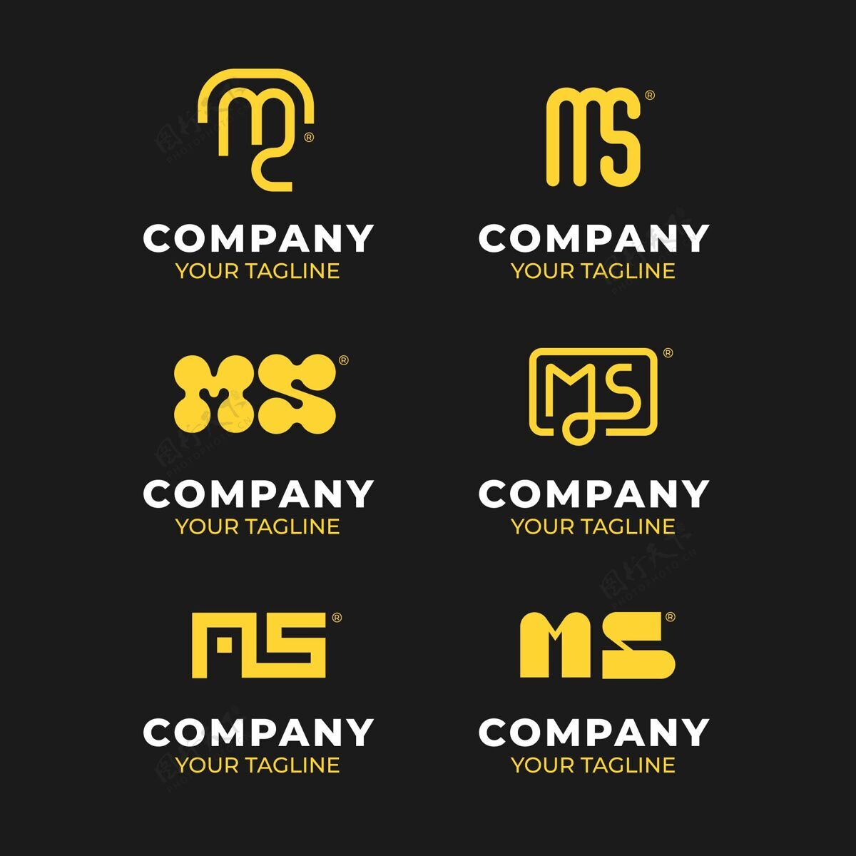 企业标识平面设计ms标志集企业标识品牌企业