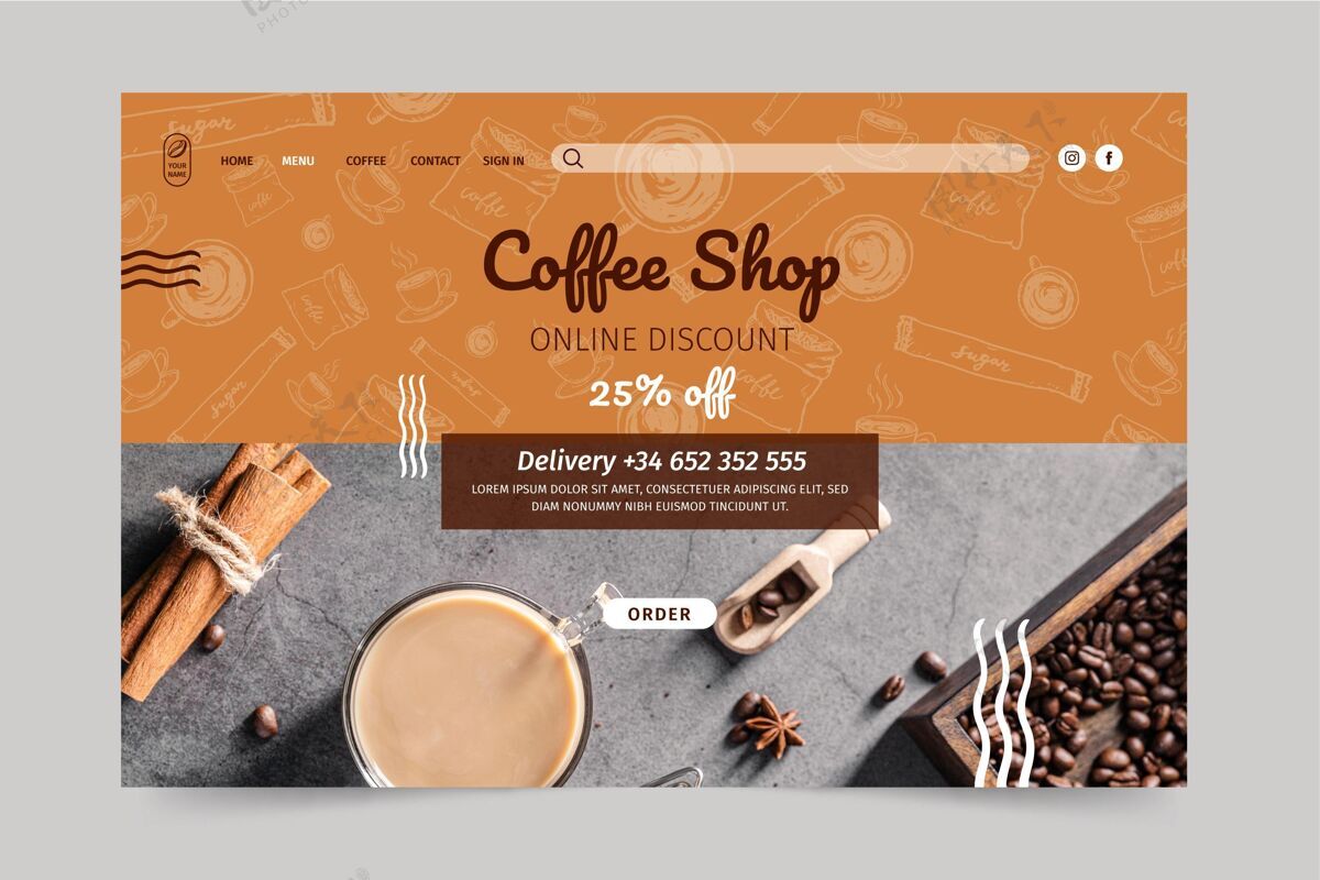 咖啡店咖啡店登录页网站登录页咖啡