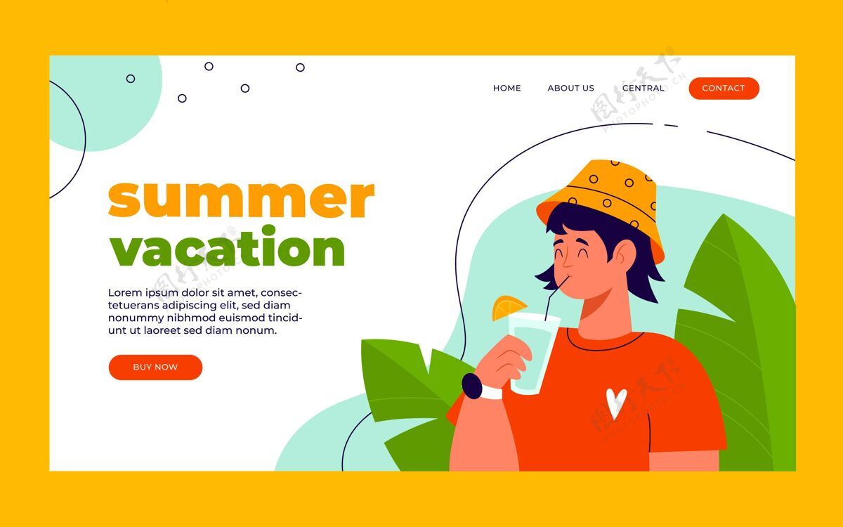 平面设计夏季登陆页模板目的地页夏季登陆页夏季登陆页