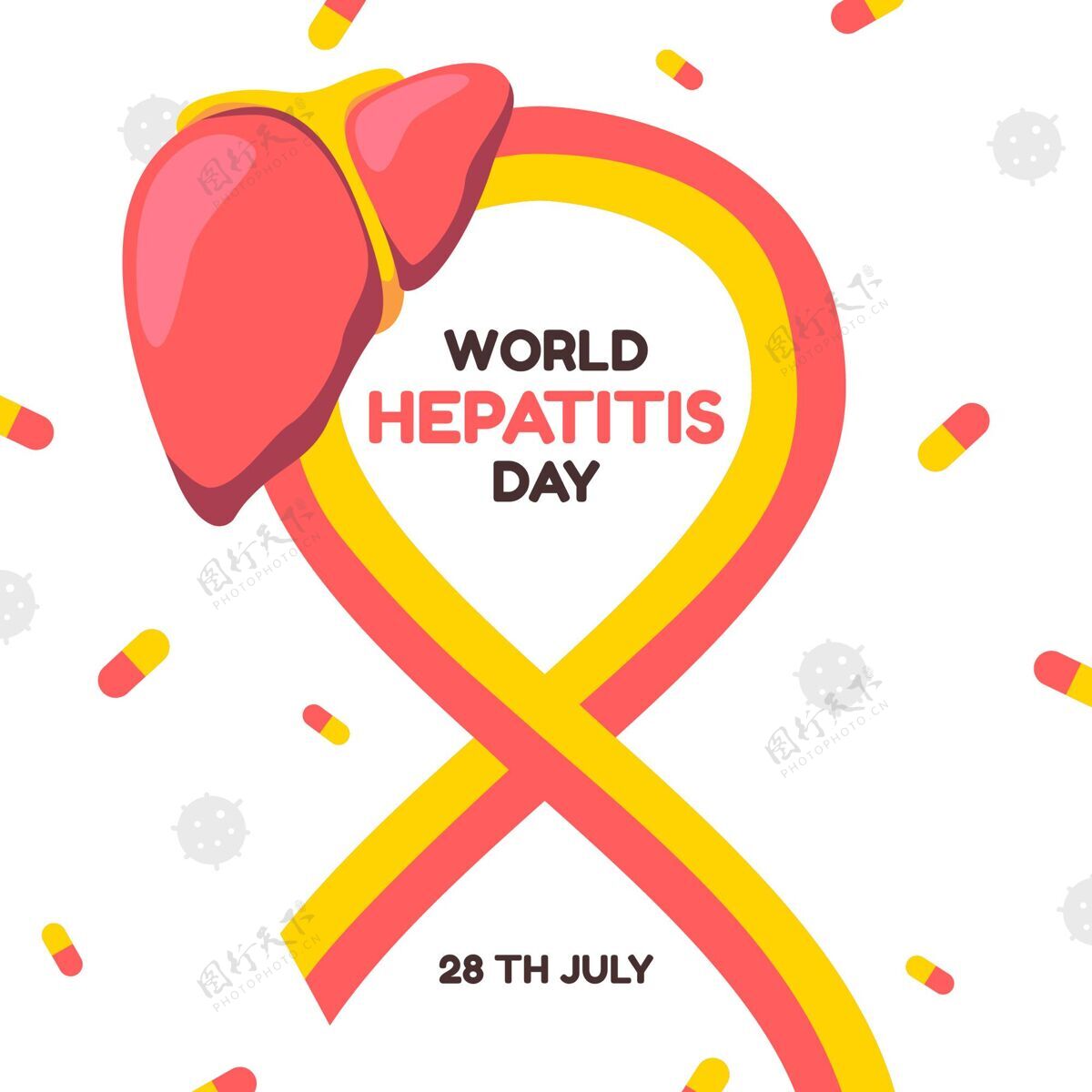 活动世界肝炎日插画意识国际7月28日