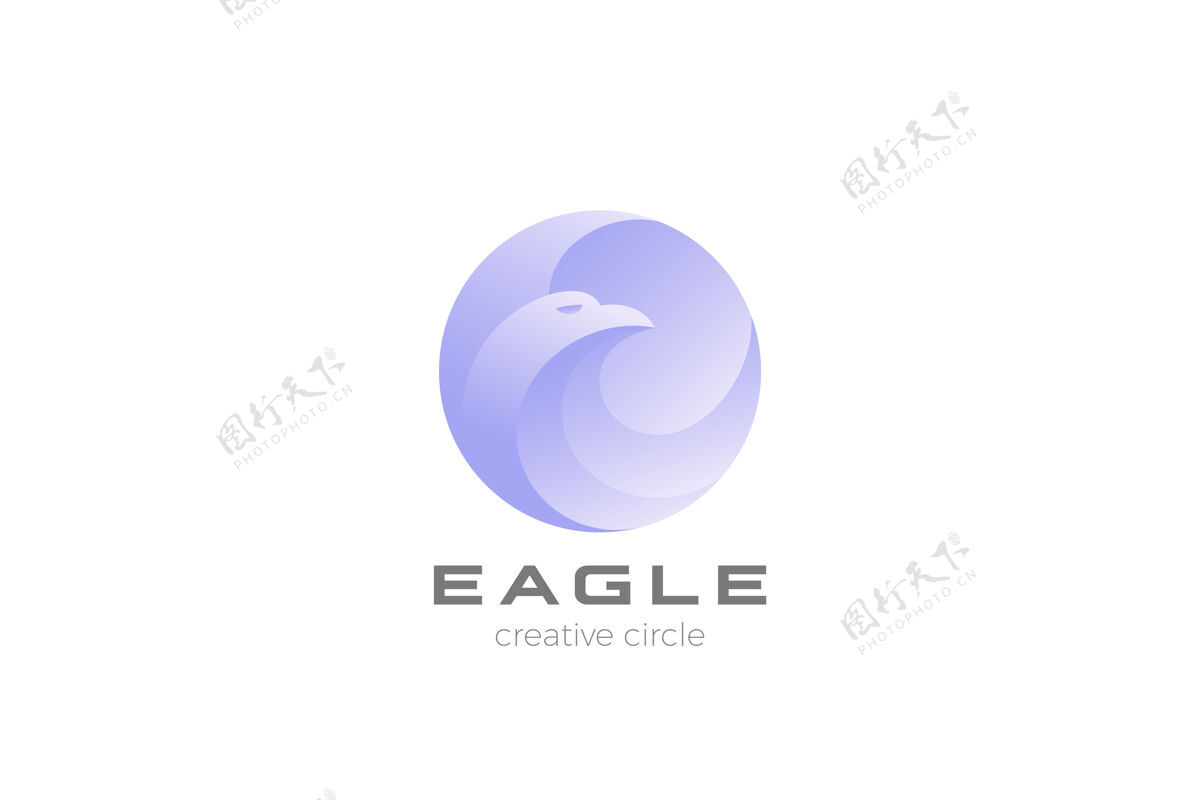企业鹰标志圈抽象设计鹰鹰标志凤凰鹰自由