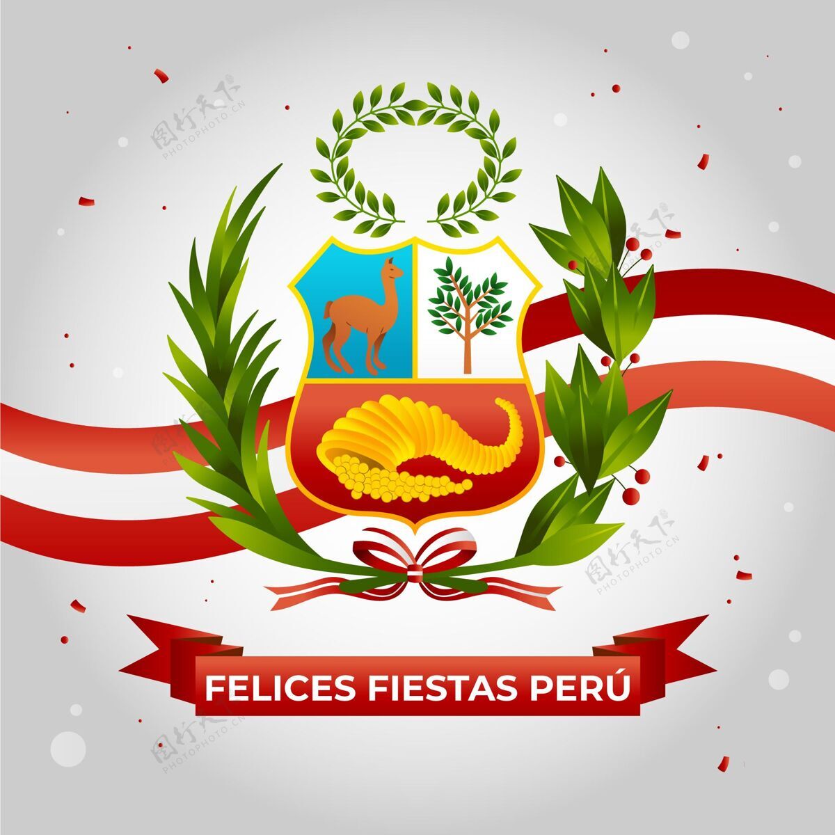 庆祝梯度节帕特里亚斯秘鲁插画事件纪念梯度