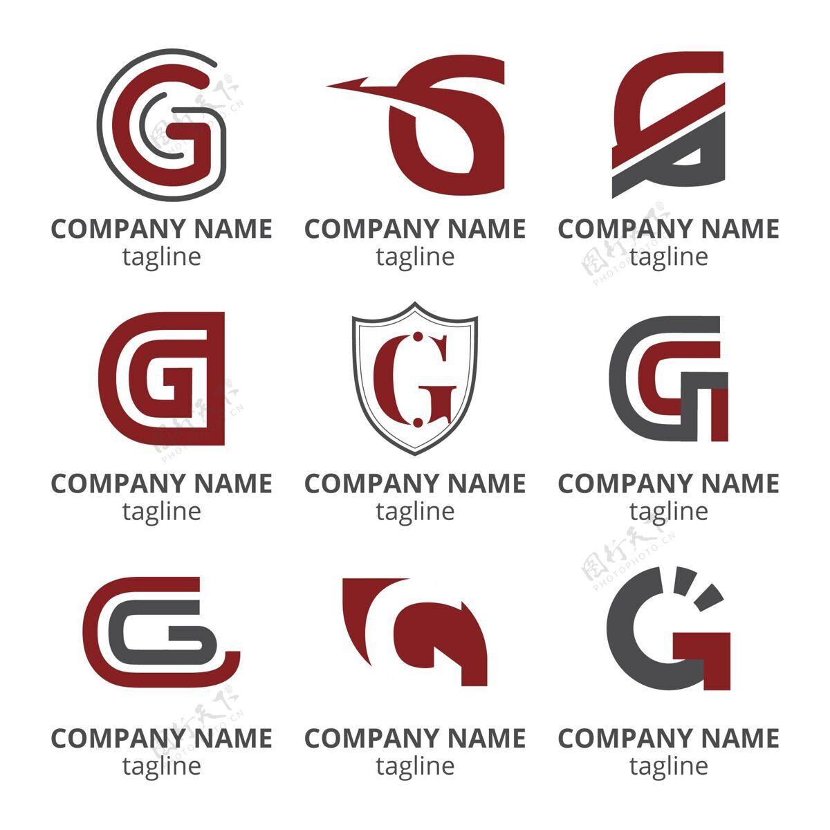 平面设计平面设计g字母标志包品牌标志标志模板