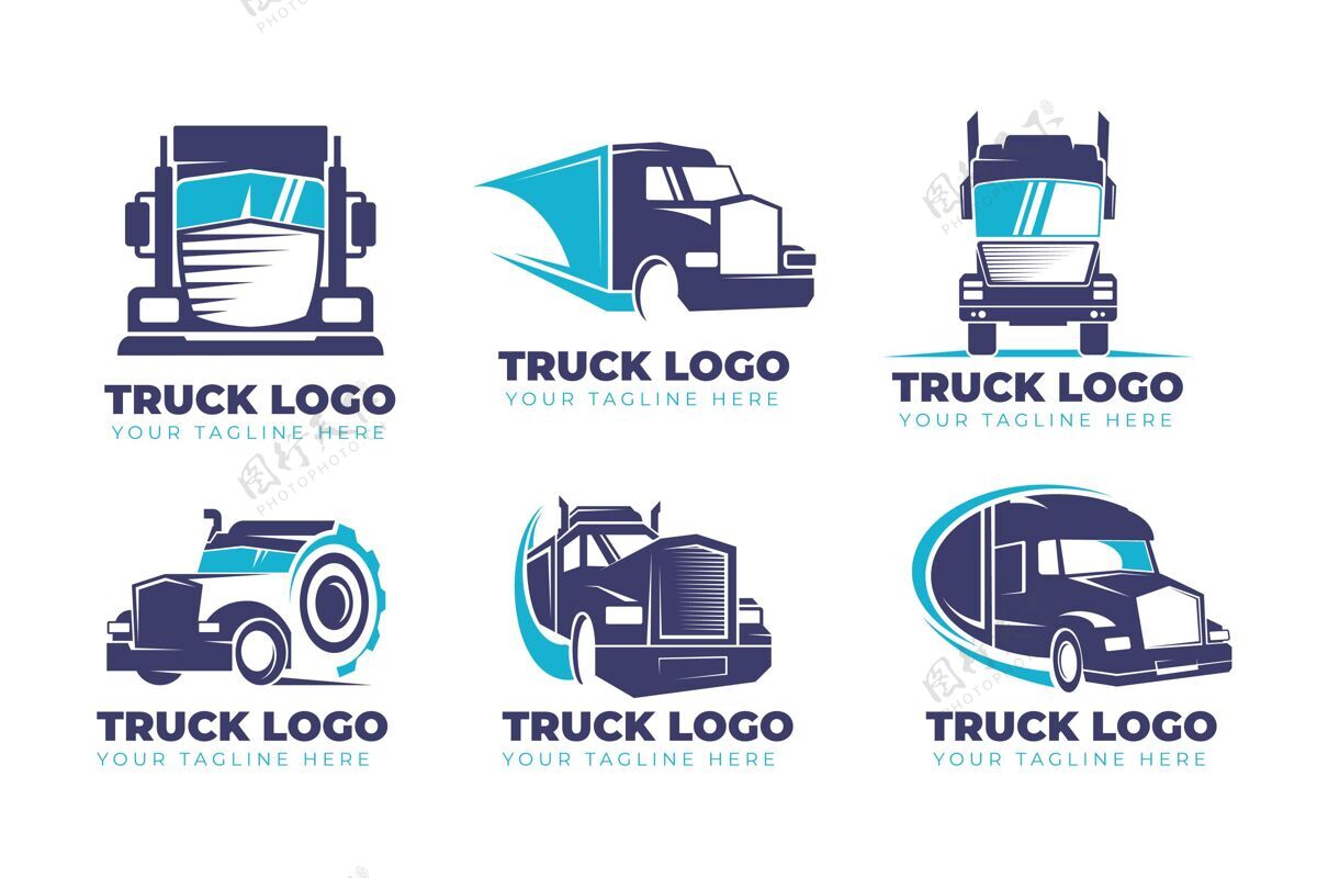 卡车标识一套平面设计卡车标志企业标识企业公司