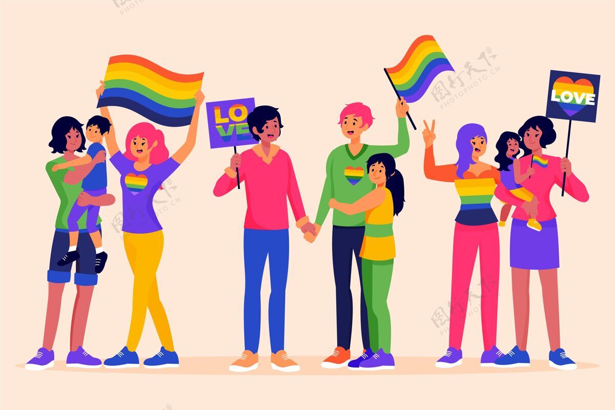 骄傲月有机公寓自豪日家庭系列变性彩虹旗同性恋