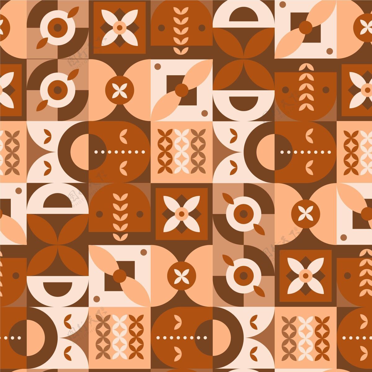 图案设计平坦的橙色斯堪的纳维亚设计图案平面设计背景图案