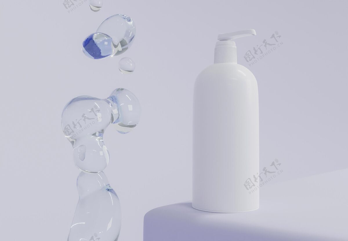 项目化妆品瓶和泡沫美容模型品牌