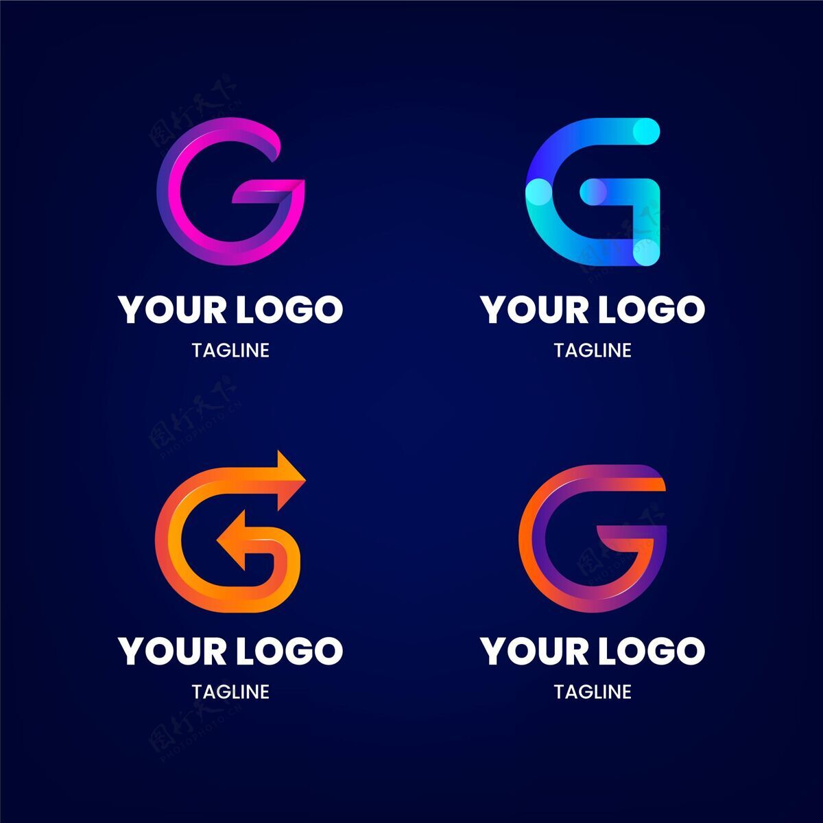 LogoGradientgletter标志系列Corporateidentity字母gBusiness