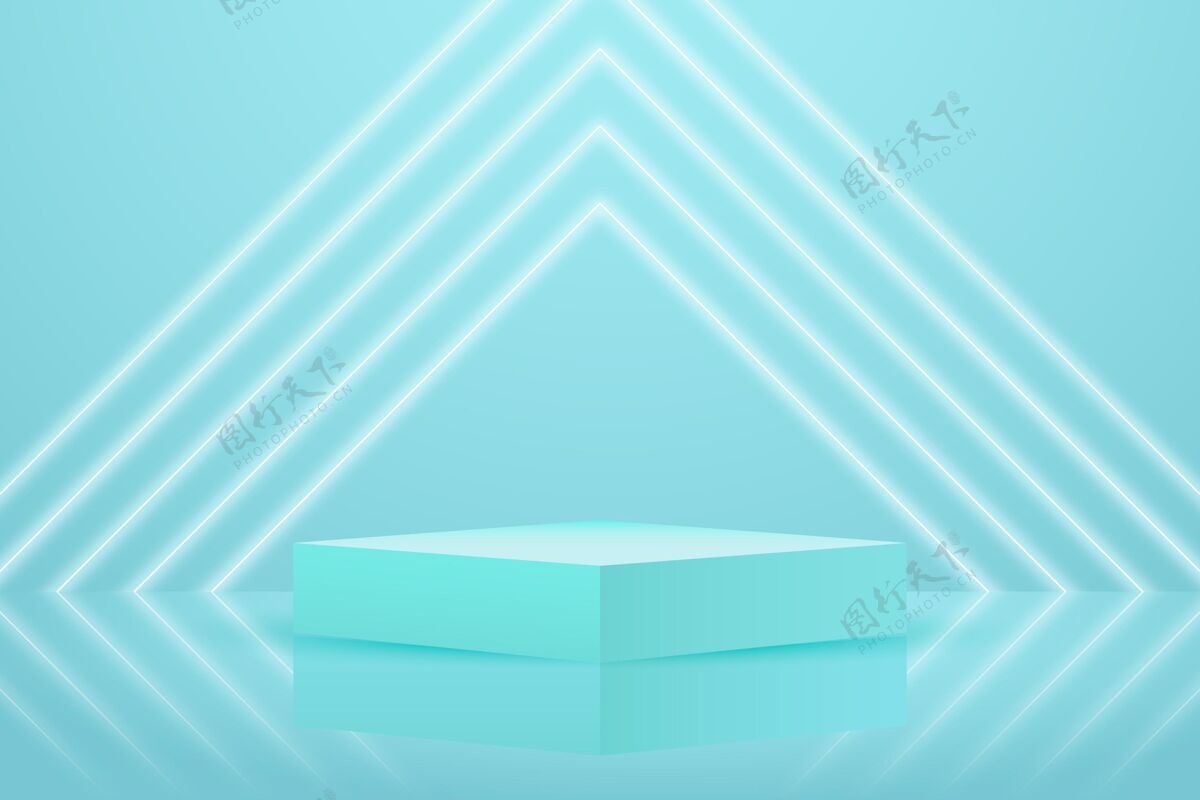 抽象讲台壁纸与几何三维形状三维形状三维几何背景