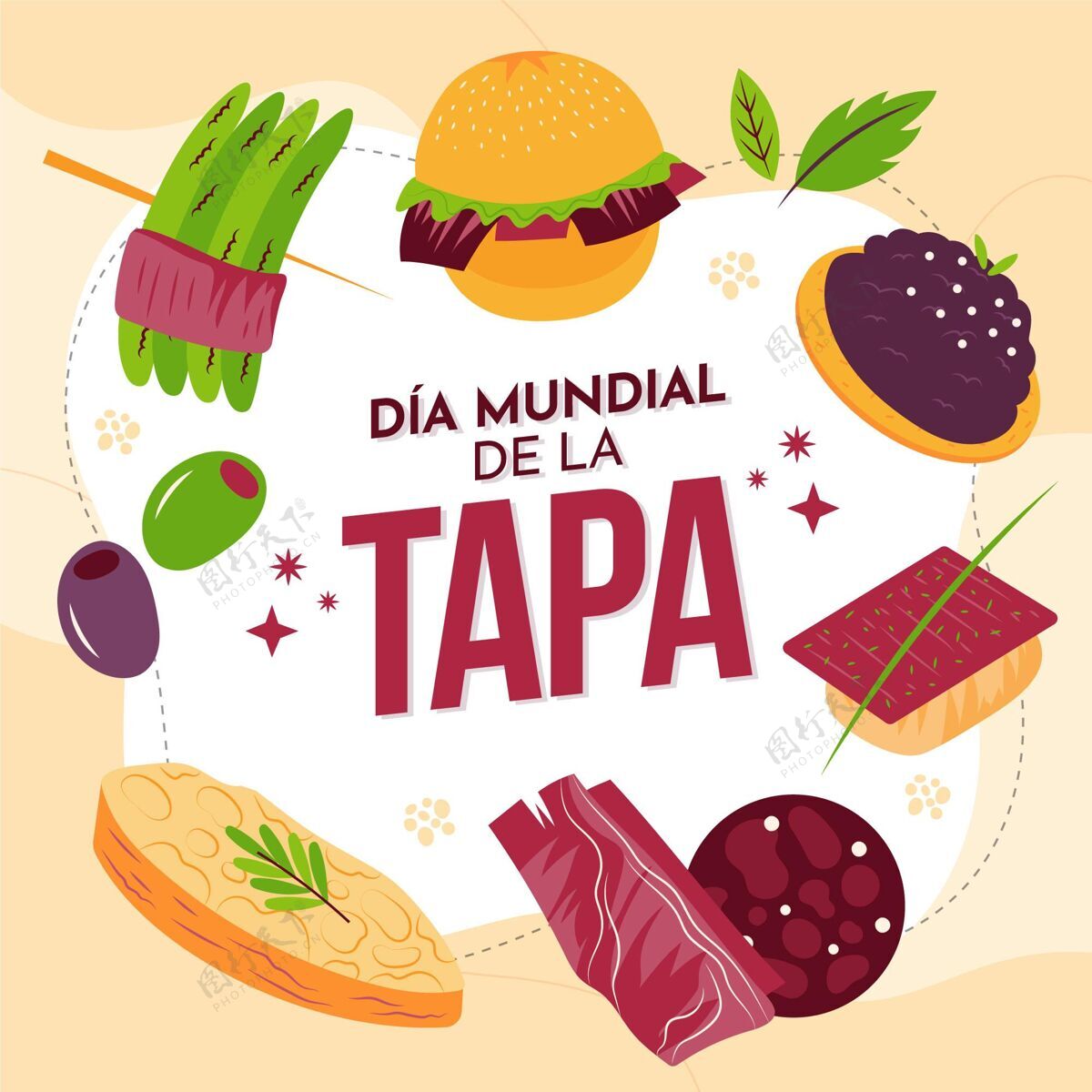 西班牙有机平面diamundialdelatapa插图有机美食小吃