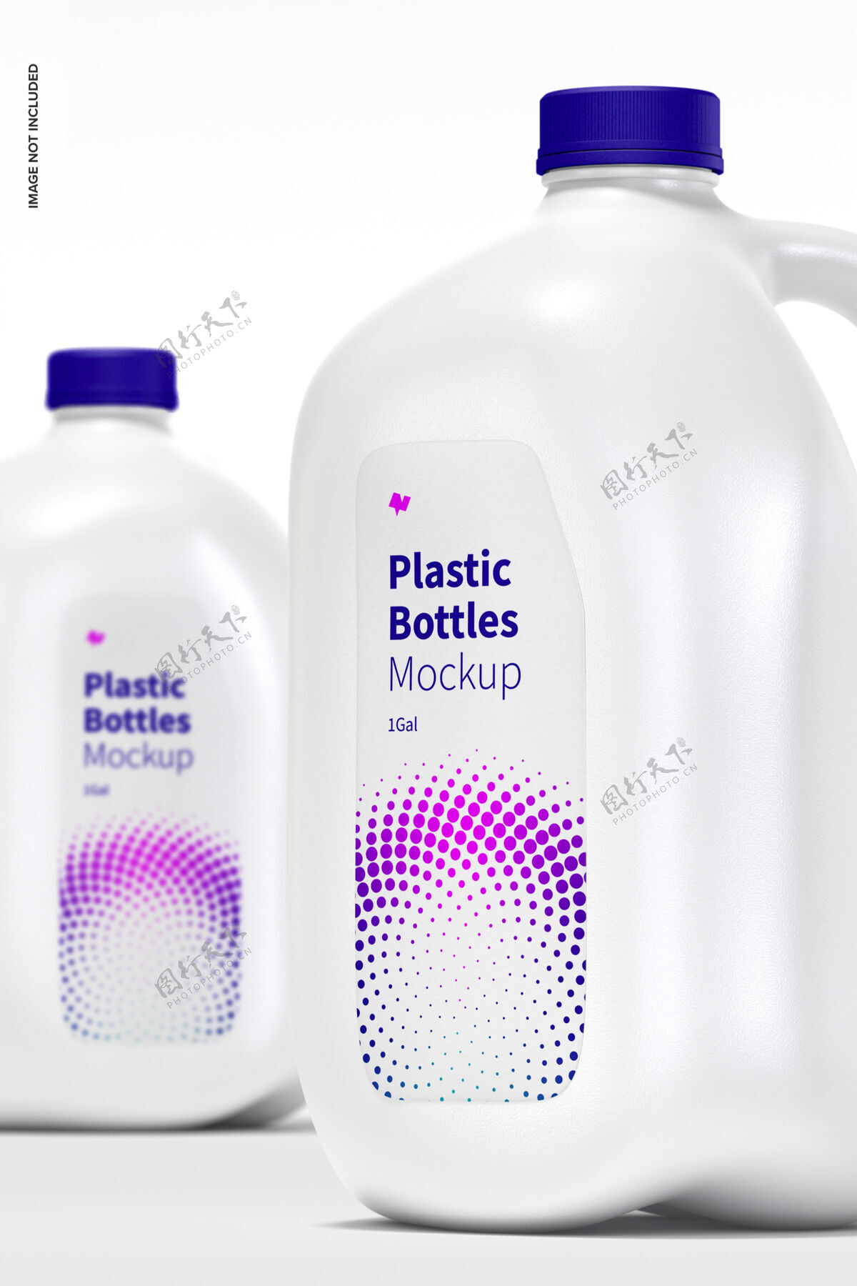 果汁塑料瓶模型 特写牛奶塑料水