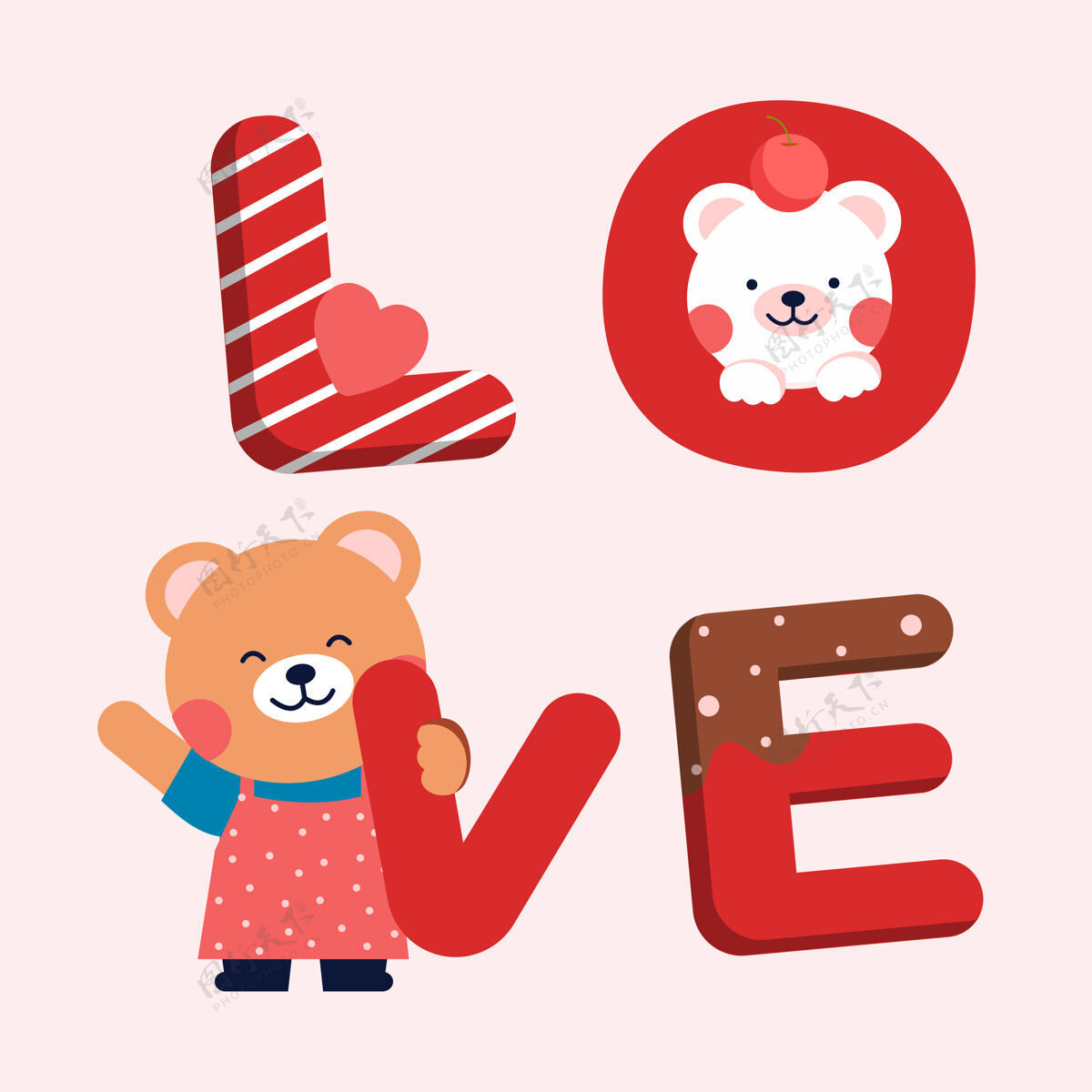 熊可爱的熊的爱短信浪漫可爱