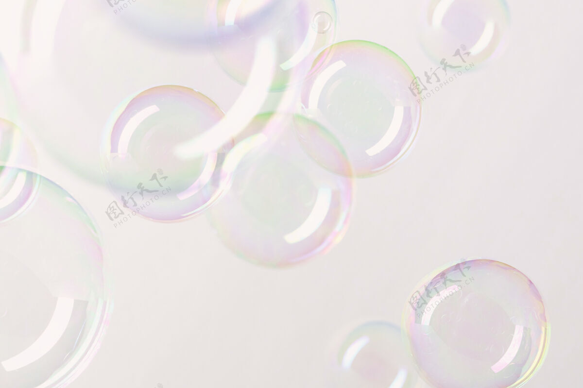背景肥皂泡球背景圆圈粉彩彩色