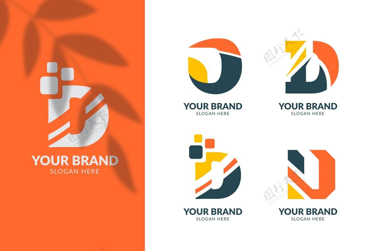 Corporate平面设计不同的d标志收集企业标识品牌标识