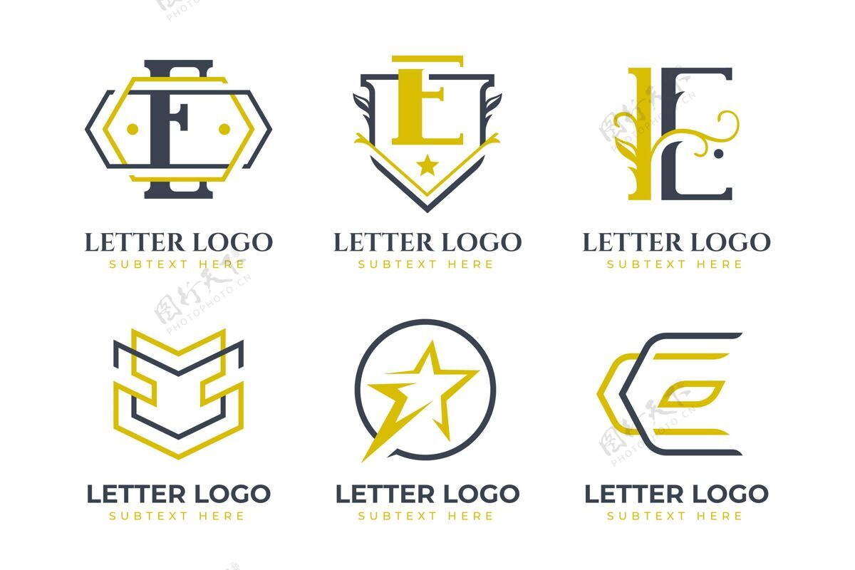 Company平面e标志模板集合LogoBusiness标识