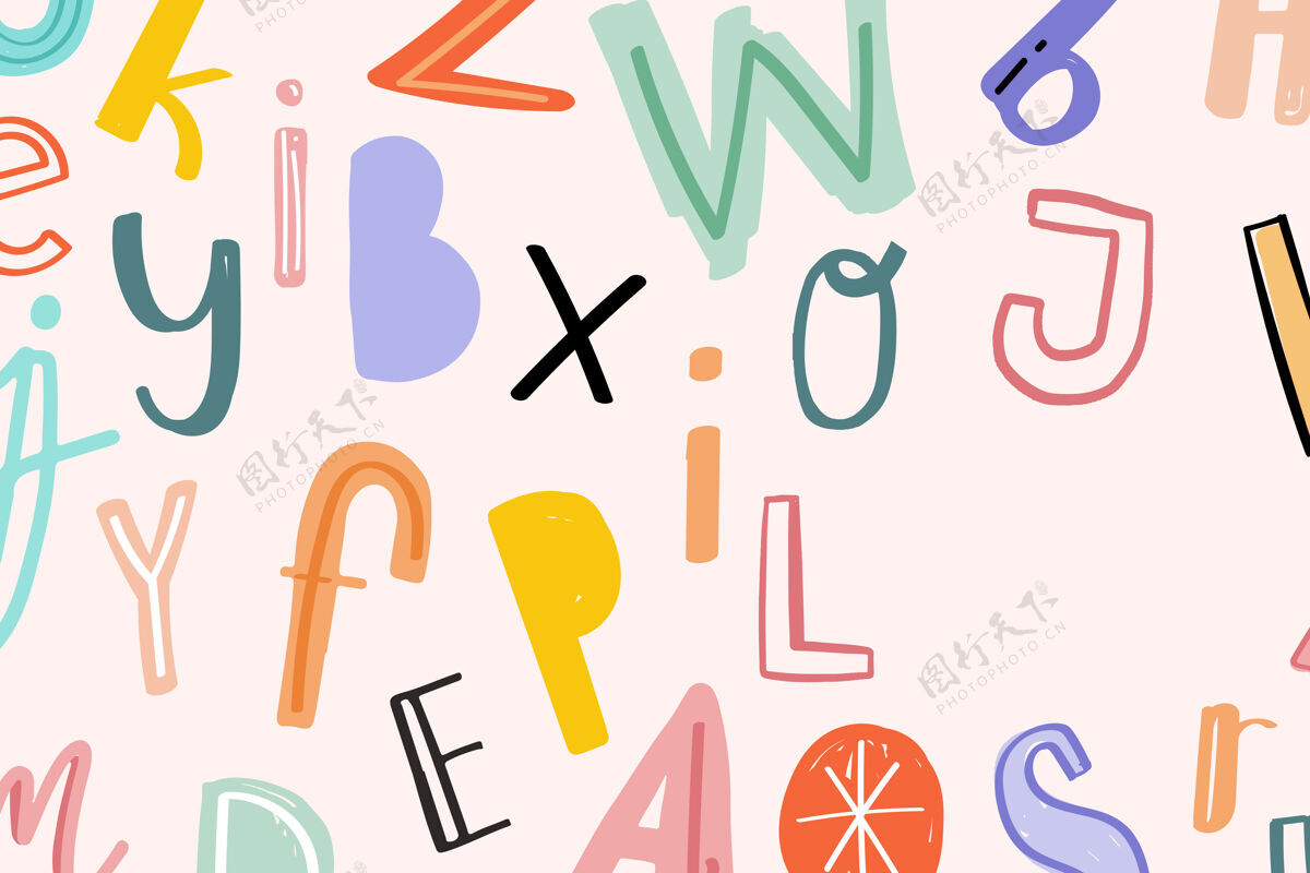 字母设计手绘涂鸦字母排版设计空间手写抽象书法