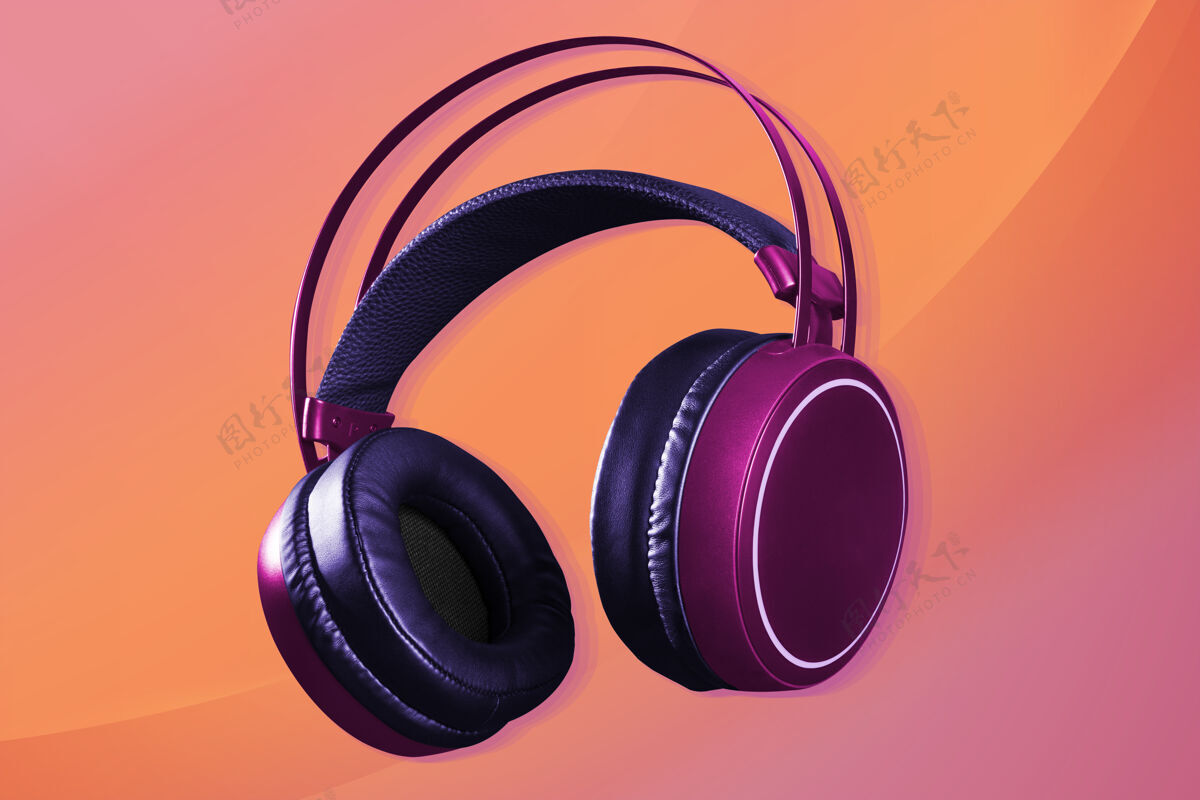 Dj粉色耳机无线数字设备休闲耳机紫色