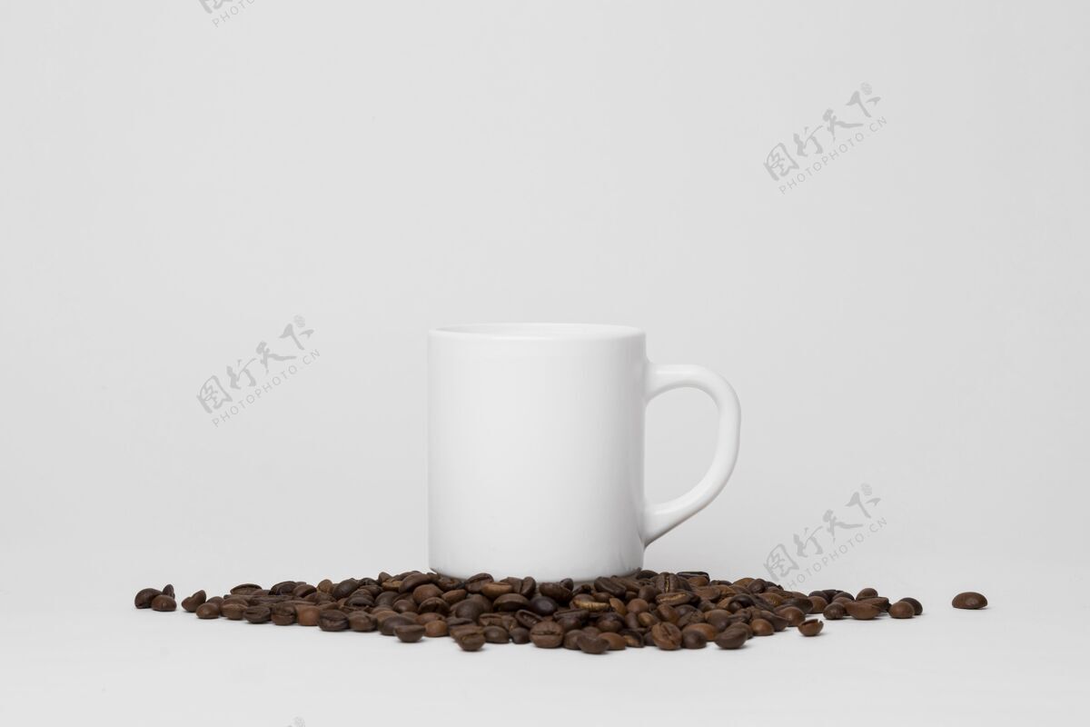 品牌咖啡杯模型商标模型咖啡豆塑料杯