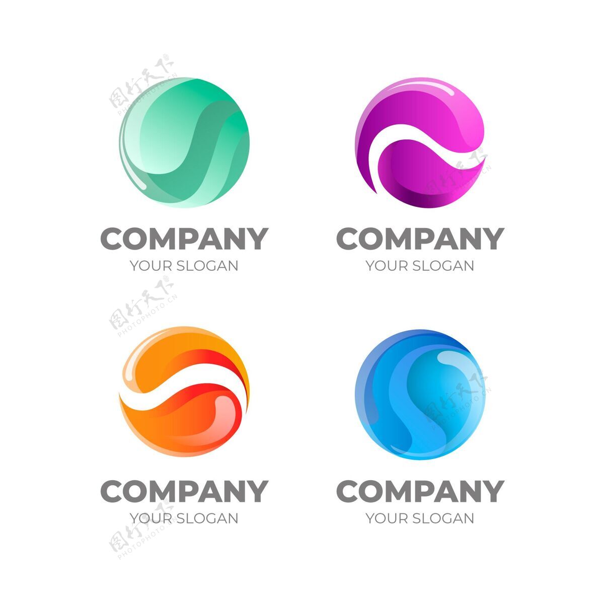 Branding包装的平面设计o标志模板CompanyCorporateCollection