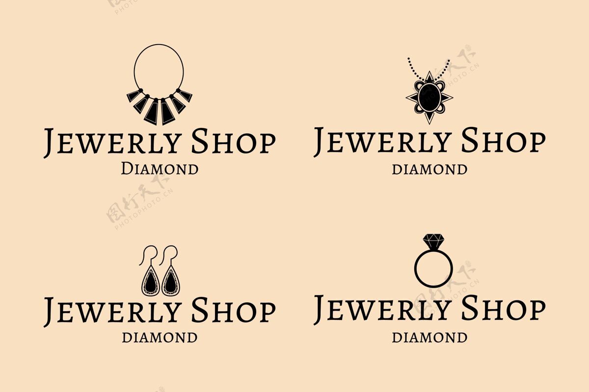 公司标识手绘珠宝标志包企业套装企业标识