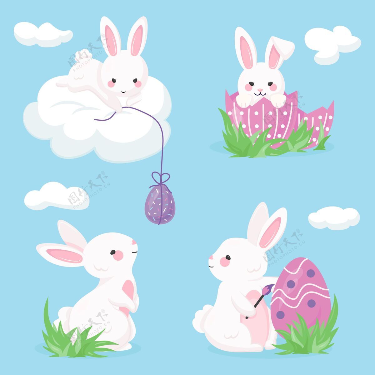 兔子复活节兔子系列单位分类复活节兔子