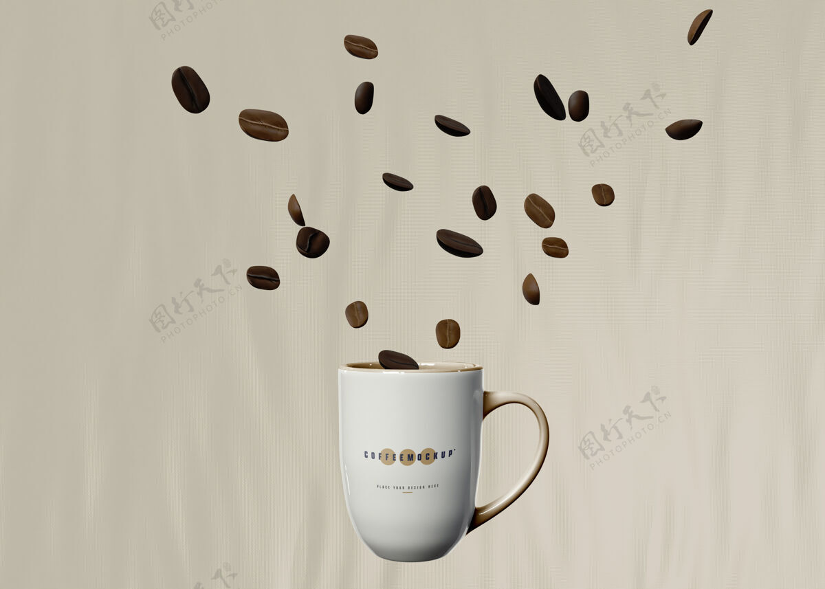 饮料咖啡杯模型浓缩咖啡饮料杯子