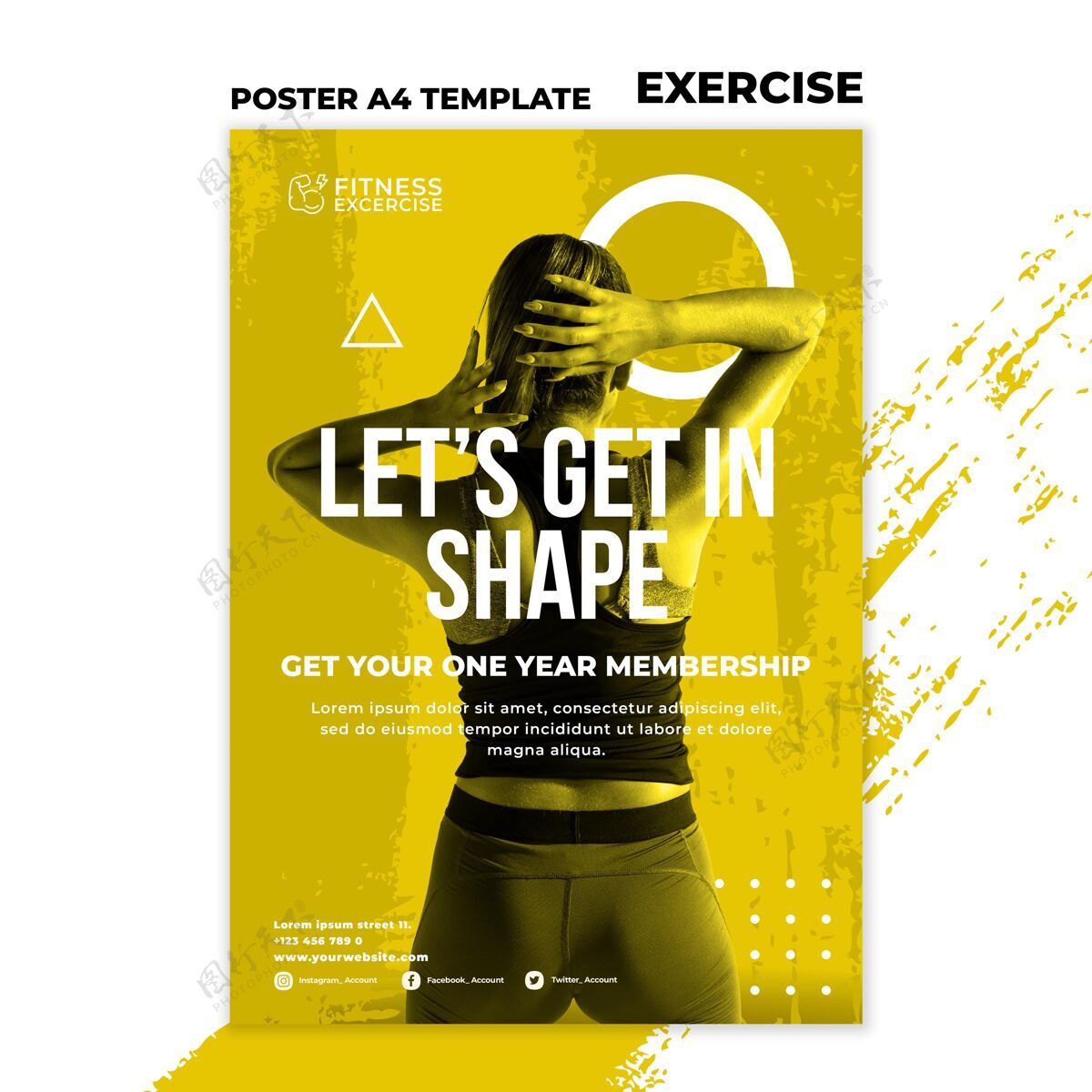 锻炼健身运动海报模板运动海报模板健身