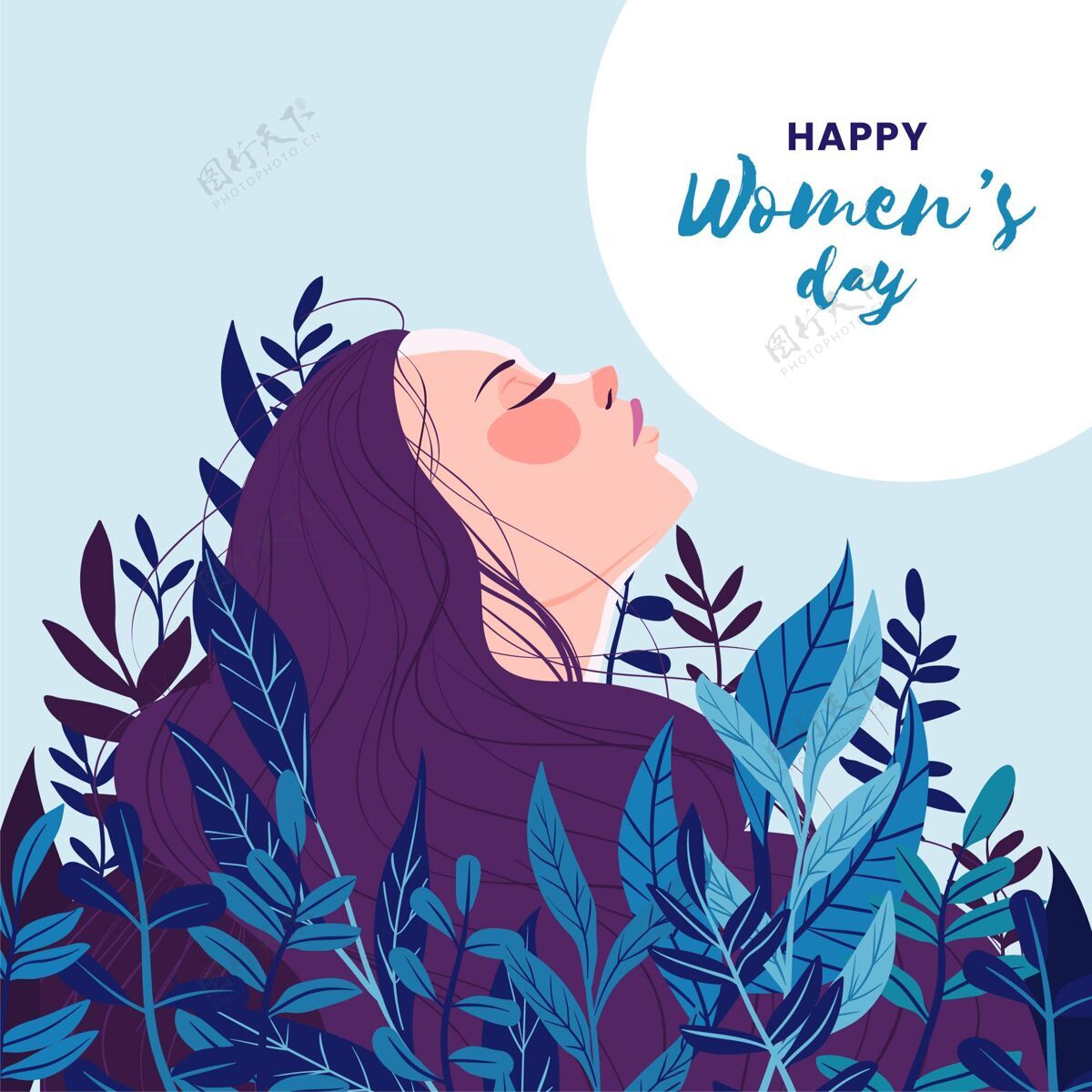 3月8日国际妇女节手绘插图国际女性庆祝