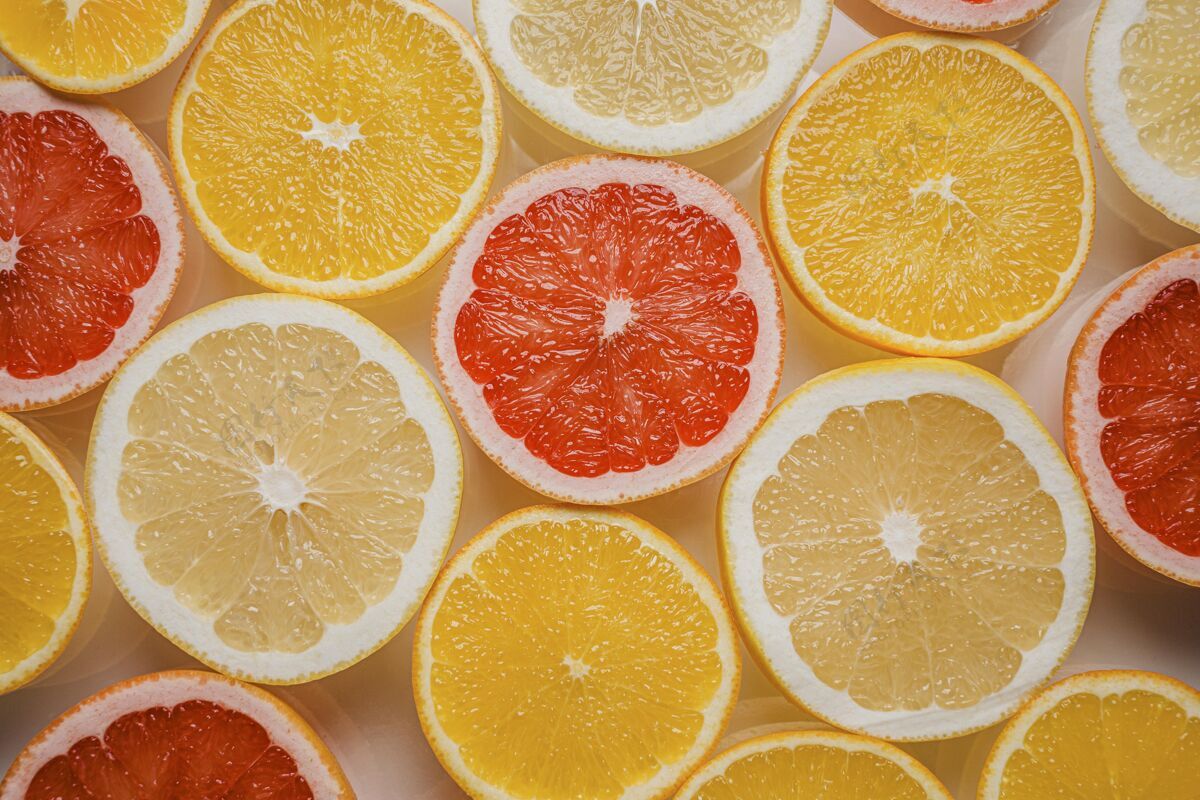 橙色柑橘的俯视图有机柑橘元素
