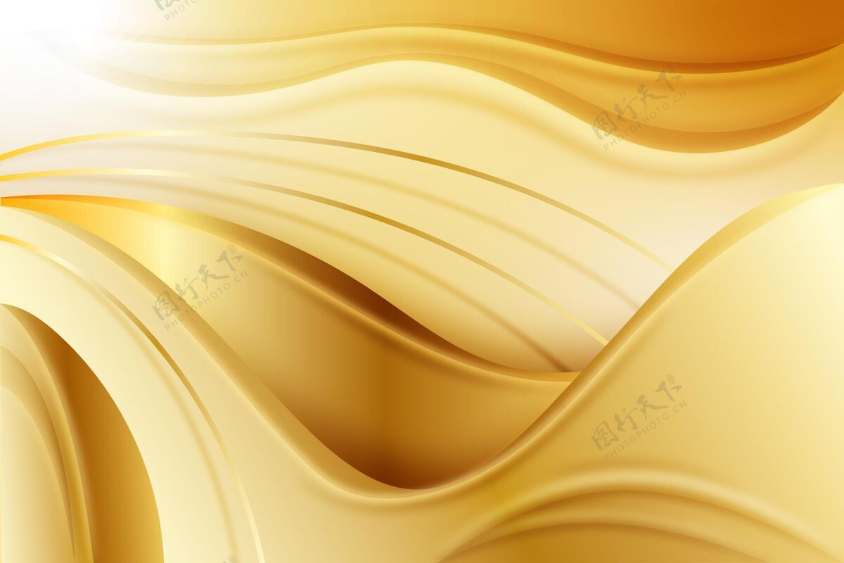 平滑平滑的金色波浪背景起伏背景波浪