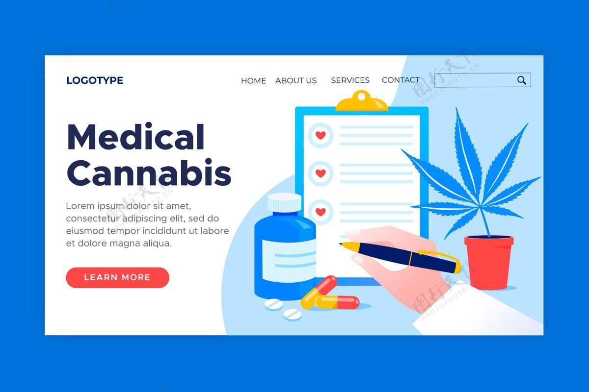 成瘾医疗大麻网页模板说明生态植物法律