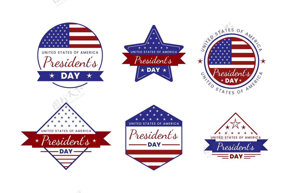 政府收集总统纪念日徽章美国民主标签