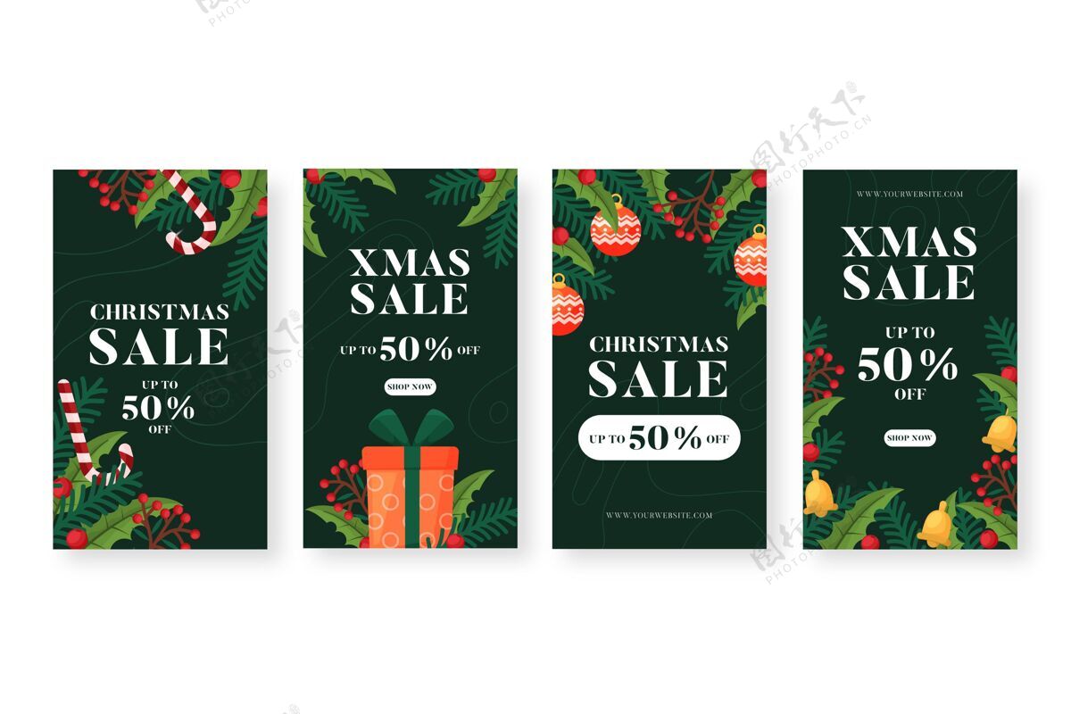 销售圣诞大甩卖instagram故事系列快乐节日圣诞节